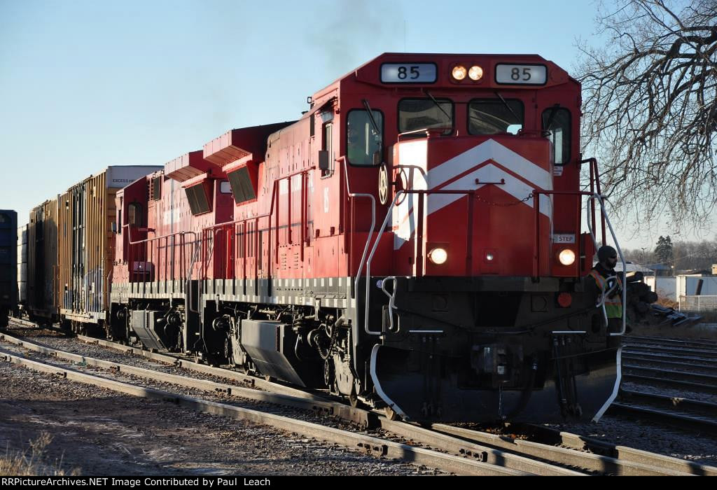 Local eases down the yard trackage